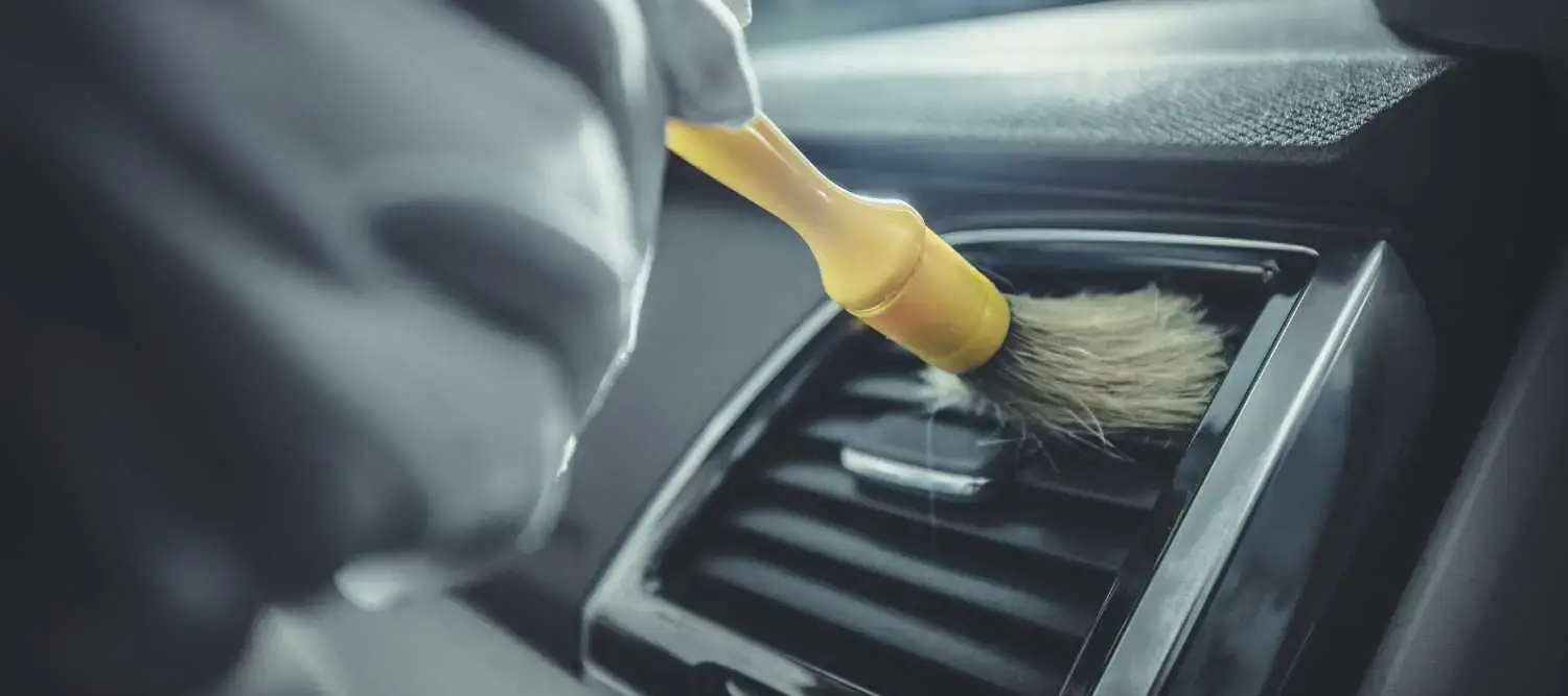 Detailing Interior vinyl with detail brush