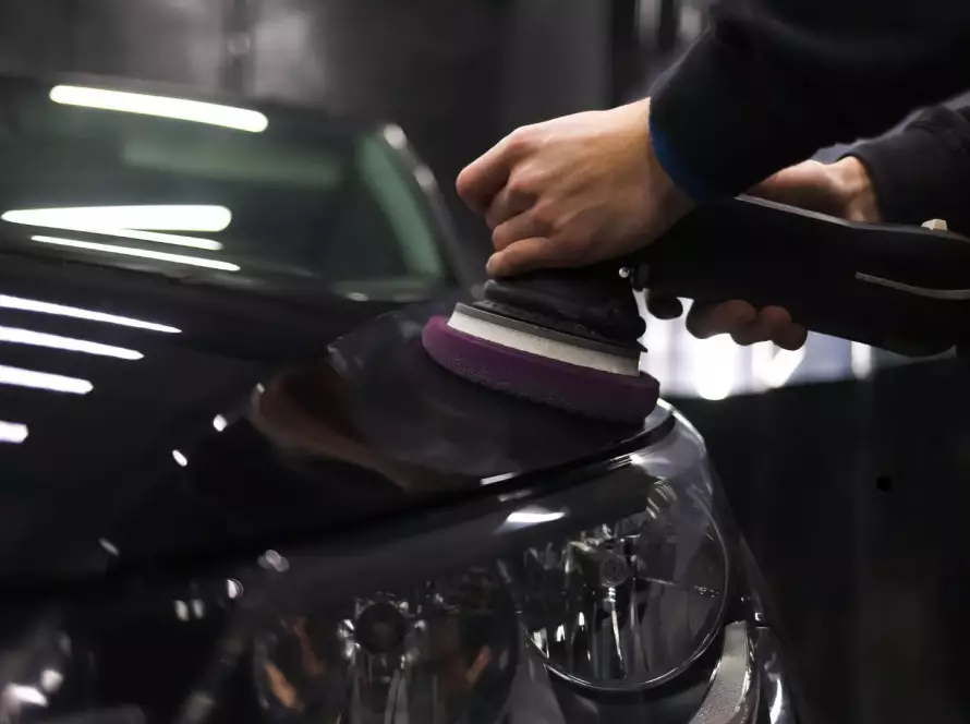 Car Wax Application with Dual Action Polisher